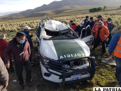 Tres uniformados salieron heridos, uno de ellos fue ingresado a terapia intensiva /LA PATRIA