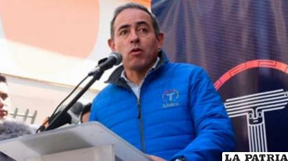 El candidato a la alcaldía de La Paz por el MAS, César Dockweiler /ANF