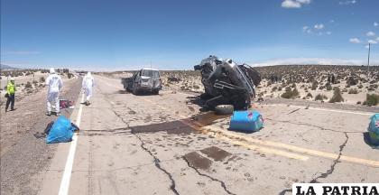 Ambos motorizados tienen daños severos /LA PATRIA