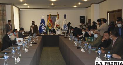 La reunión de Consejo Central se realizó ayer en La Paz /APG