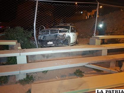El choque dejó serios daños materiales en el escenario deportivo /LA PATRIA