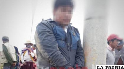 El sujeto fue agarrado y maniatado por los vecinos /Urgente.bo