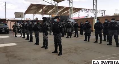 Efectivos de la UTOP durante el acto protocolar /LA PATRIA