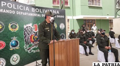 Comandante de la Policía, coronel Limberth Oporto  /LA PATRIA