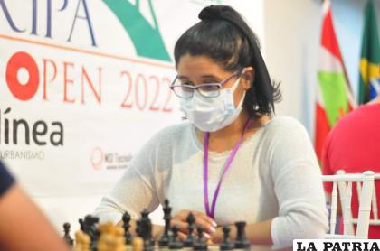 Daniela Cordero en plena competencia en Brasil /FBA