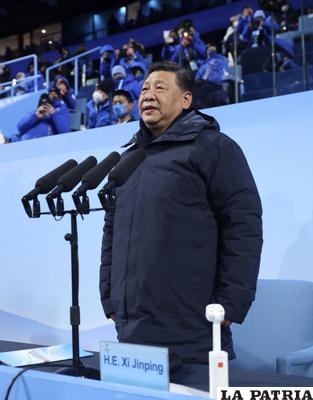 El presidente chino Xi Jinping participa en la ceremonia inaugural de los Juegos Olímpicos de Invierno / Ju Peng/Pool Photo vía AP