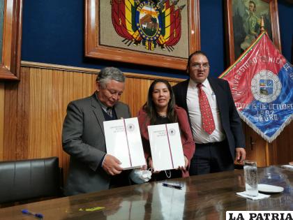 Firma de convenio con el Segip /LA PATRIA