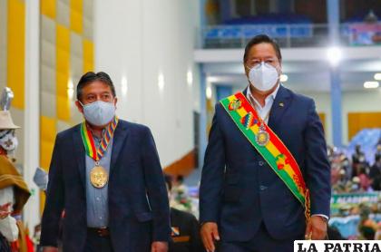 El Presidente Luis Arce también se refirió a proyectos que se ejecutarán en municipios rurales /FACEBOOK LUIS ARCE