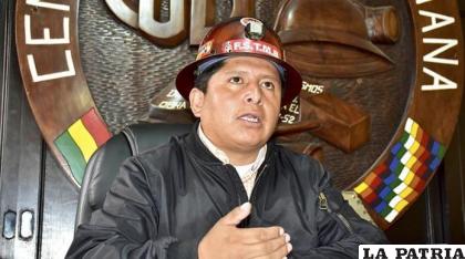 El ejecutivo de la COB, Juan Carlos Huarachi 
/Los Tiempos