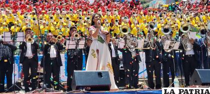 La Ñusta del Festival de la Canción Boliviana 2021, Cecilia Urquieta estuvo presente en el festival /LA PATRIA