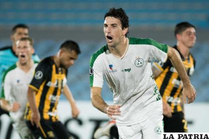 Juan Cruz Mascia fue autor de los dos goles del equipo uruguayo /conmebol.com