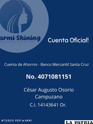 El número de cuenta para ayudar a las jóvenes / RRSS