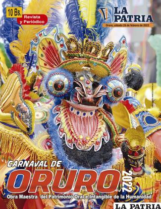 Portada de la revista Carnaval de Oruro 2022 Obra Maestra del Patrimonio Oral e Intangible de la Humanidad