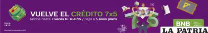 VUELVE EL CREDITO 7X5