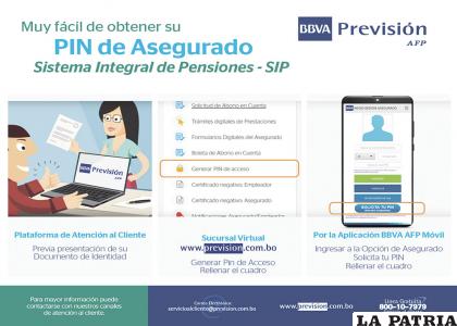 BBVA Previsión AFP - Muy Fácil obtener su PIN de asegurado