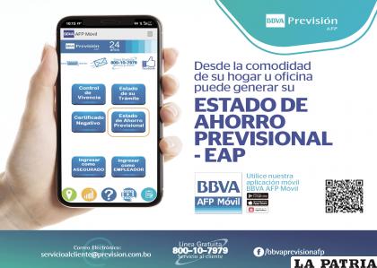 Desde la comodidad de su hogar u oficina puede generar su ESTADO DE AHORRO PROVISIONAL - EAP