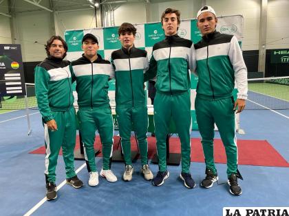 Integrantes del equipo Bolivia de tenis /FBT