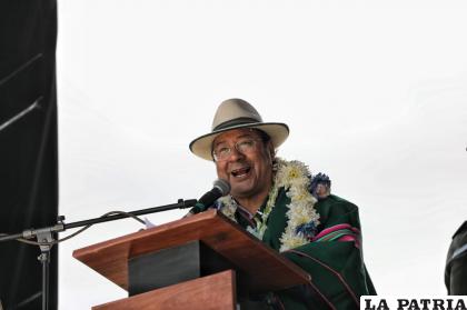 El Presidente estuvo en Oruro a inicios del mes y ratificó el establecimiento de la planta /Presidencia  
