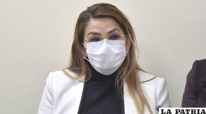La expresidente Jeanine Añez en una de sus audiencias /RR.SS.