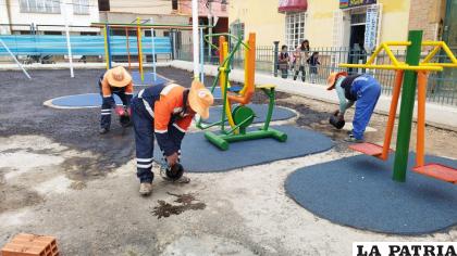 Trabajos de revitalización en el Parque ??Simón Bolívar? /LA PATRIA