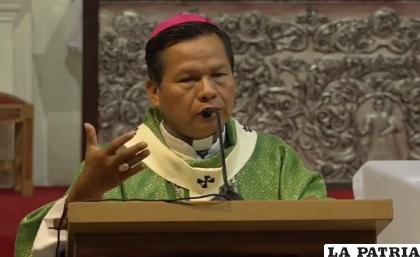 Monseñor René Leigue, arzobispo de Santa Cruz / captura