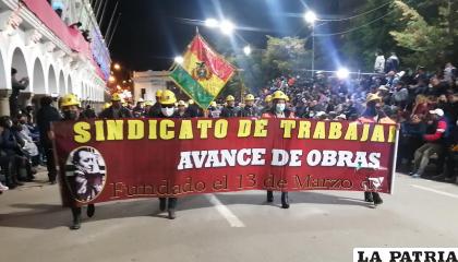 Trabajadores de Obras Públicas presentes
