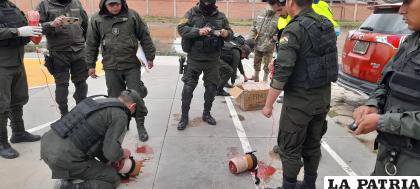 Son evaluados en realizar control de hemorragia /LA PATRIA
