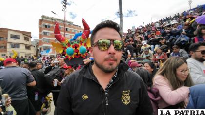 IGNACIO AGUIRRE
??Vengo desde lejos, Calama, para bailar por la Virgen del Socavón y como vengo antes estoy en el Festival de Bandas desde hace 10 años. Esto es Bolivia y esto es Oruro, lo que se vio hoy es una muestra de toda la majestuosidad que se tiene para todo el mundo?.