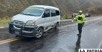 El accidente fue reportado en la ruta Huanuni-Llallagua /Policía