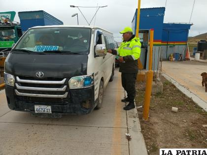 El operativo de prevención se registró en la tranca de Jatita /Cortesía