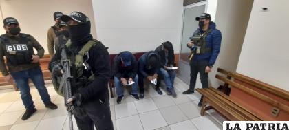 Importante resguardo policial contra los tres implicados /LA PATRIA