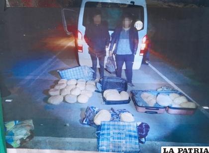 Ambos fueron detenidos en el puesto de control Vito Challacollo /LA PATRIA