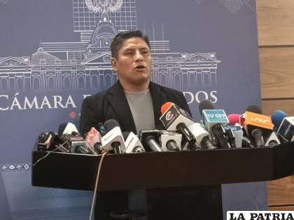 El presidente de la Comisión de ?tica de la Cámara de Diputados, Pacífico Choque /LA PATRIA
