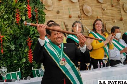 Luis Fernando Camacho en su nombramiento como Gobernador de Santa Cruz /Gobernación de Santa Cruz