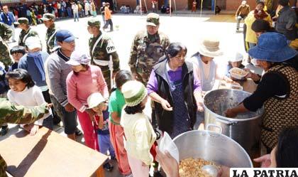 Los damnificados hicieron una olla común