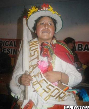 Justina Huanca Torrez, representó a Caracollo y fue electa Ñusta de la Anata Andina