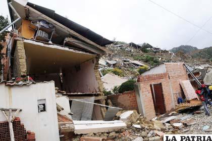 1.700 viviendas se desplomaron por el mega deslizamiento en La Paz