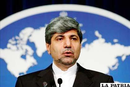 Portavoz del ministerio iraní de Asuntos Exteriores, Ramin Mehmanparast