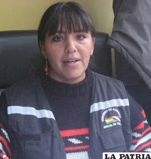 La directora de Migración, Doris Rocabado