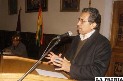 El Viceministro de Desarrollo Productivo, Héctor Córdova, cuando visitó nuestra ciudad