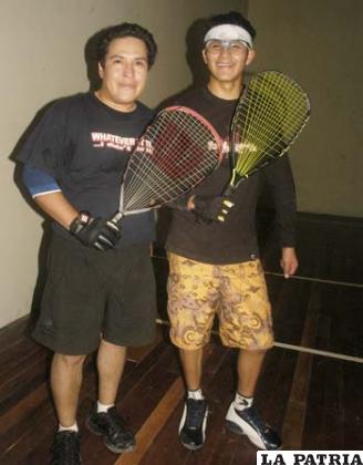 Juan Cruz y Luis Ibarra, raquetbolistas orureños