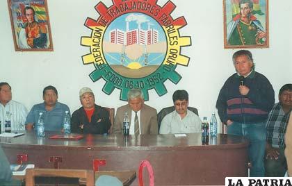 El Ejecutivo de la COD, Jaime Solares criticó al Ministro de Trabajo.- (Foto archivo)