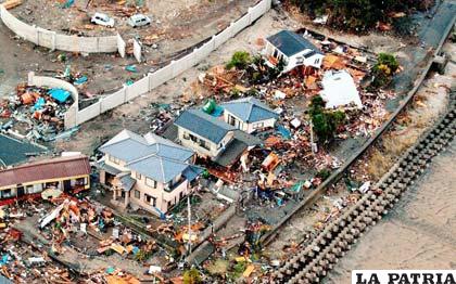Sólo quedó destrucción y desolación luego del sismo en Japón