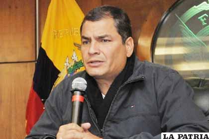 Presidente ecuatoriano Rafael Correa