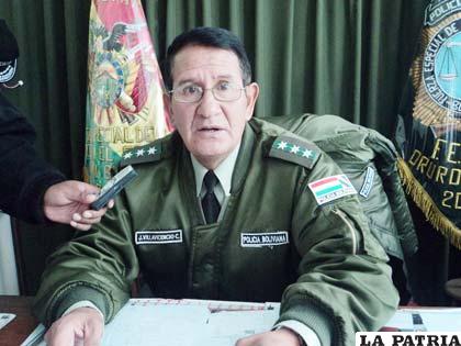 Director de la Fuerza Especial de Lucha Contra el Crimen (Felcc), Cnl. Jorge Villavicencio