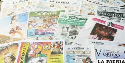Desde sus páginas LA PATRIA impulsa el desarrollo de Oruro en todos sus ámbitos