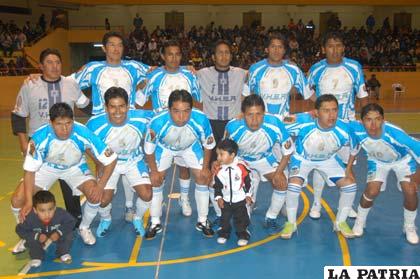 LABORATORIO QUIMICO VHSR.- Equipo campeón del salonismo orureño, se alista para el torneo de la División Mayor del Fútbol de Salón Boliviano