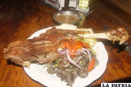 Una crocante tostada de cordero