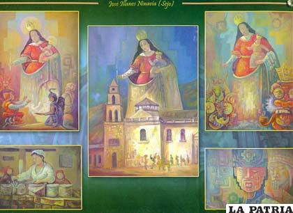 Diferentes facetas de la devoción a la Virgen del Socavón reflejadas en obras pictóricas