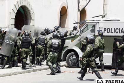 Miembros de la UTOP custodiaron el penal de San Pedro